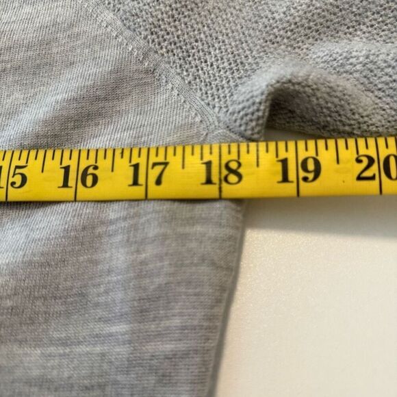J. Crew Gray Merino Wool Three Quarter Sleeve Sweater Sz S Preppy, Lt Academia - Picture 6 of 10